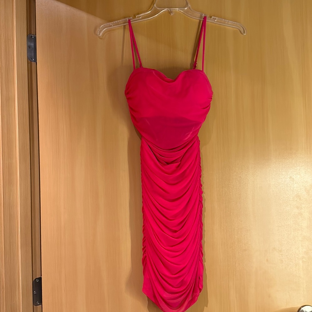 Hot pink dress